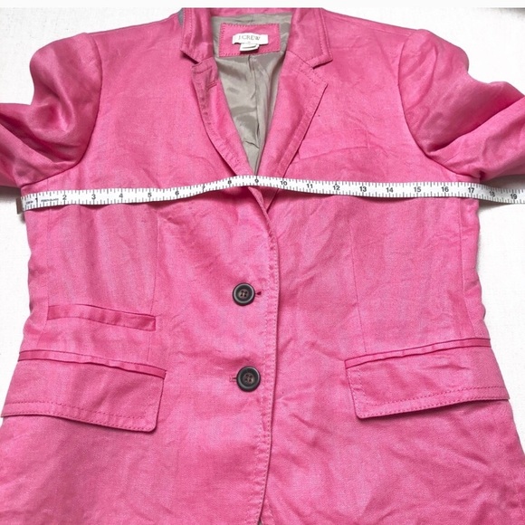 J. Crew Factory Pink school boy linen blazer - Picture 6 of 7